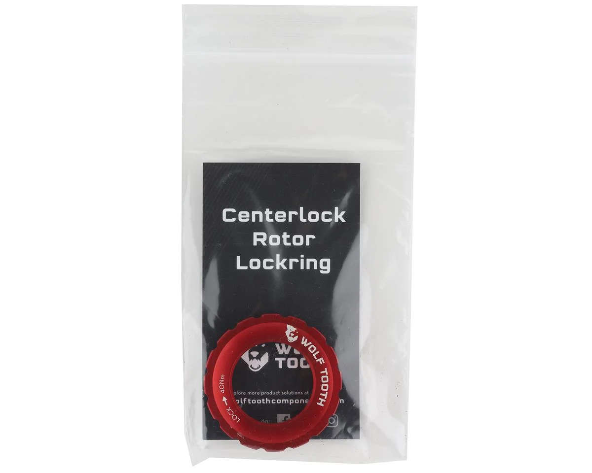 Wolf Tooth Components Centerlock Rotor Lockring (Red) (External Spline) - view 2